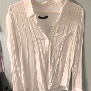 Mango Linen Button Up